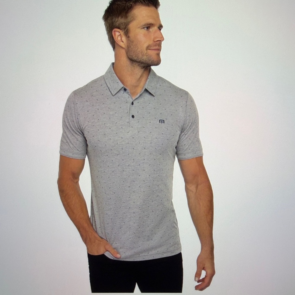 Men's Grey Short-Sleeve Polo Shirt:no logo version